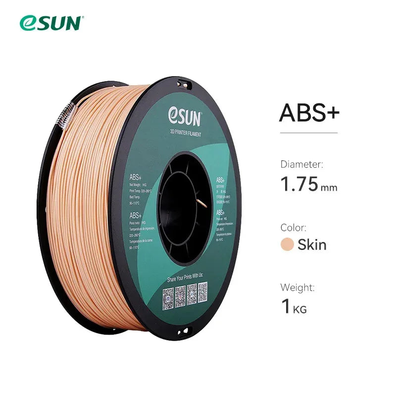 eSUN 3D Printer Filament 1.75mm 1KG ABS+ 3D Plastic Printing Filament 2.2 LBS Spool 3D Printing Material for 3D Printer