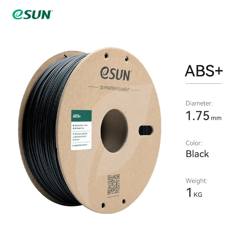 eSUN 3D Printer Filament 1.75mm 1KG ABS+ 3D Plastic Printing Filament 2.2 LBS Spool 3D Printing Material for 3D Printer