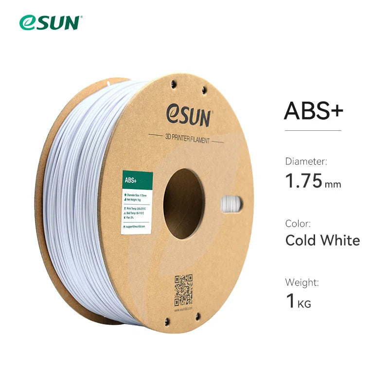 eSUN 3D Printer Filament 1.75mm 1KG ABS+ 3D Plastic Printing Filament 2.2 LBS Spool 3D Printing Material for 3D Printer