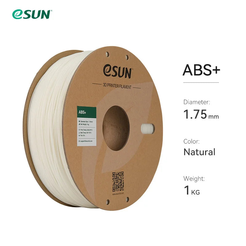 eSUN 3D Printer Filament 1.75mm 1KG ABS+ 3D Plastic Printing Filament 2.2 LBS Spool 3D Printing Material for 3D Printer